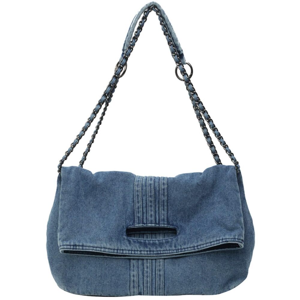 1488 Blue Denim Purse Jean Purses Denim Tote Bag Handbags Work Bags Denim